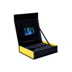 High End Crown Leather LCD Video Gift Box , 7 Inch Video Brochure Box