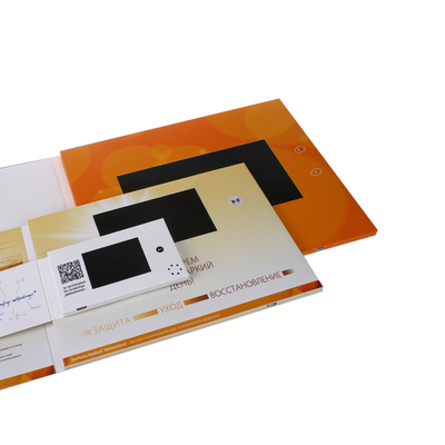 OEM digitale di memoria di didascalia 512MB dell'oro della video carta LCD Softcover dell'opuscolo
