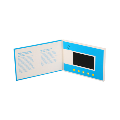 Brochure video con display da 4,3 pollici, formato A5, biglietto da visita video digitale