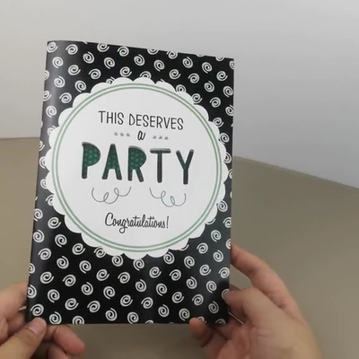 Schede audio accoglienti Softcover, dimensione dei biglietti di auguri per il compleanno 157×222mm della registrazione vocale