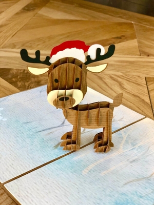 Certificato di carta del ODM ROHS di stampa offset della cartolina d'auguri di pop-up di taglio 3D