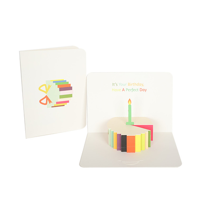 La cartolina d'auguri di buon compleanno 3D di CMYK, laser ha tagliato i certificati del FCC dell'OEM delle carte di pop-up